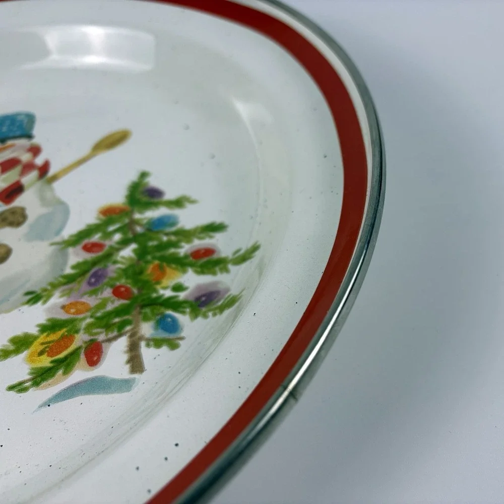 VTG Set of 4 Hallmark Mitford Percy Snowman Pie Cookie Salad Plate Bowl‎ 10.5